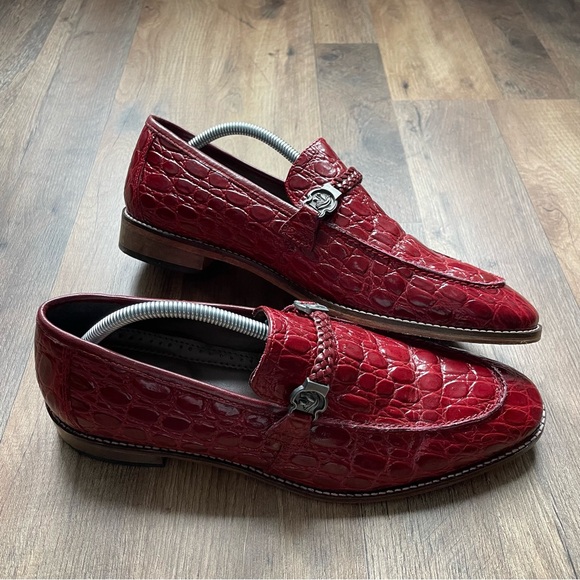 Stacy Adams Other - Stacy Adams Mens Red Diamonte Leather Dress Shoes 10 M